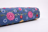 Tissu brodé en denim chambray pour serviette