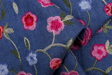 Tissu brodé en denim chambray pour serviette