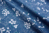 Allover Sprig Print - Washed Cotton Denim Chambray Fabric - 20996 - G.k Fashion Fabrics