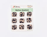 Animal Print Fabric Shank Buttons -10 - G.k Fashion Fabrics