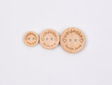Bamboo Handmade Engraved Buttons – “Handmade with Love” - 23 - G.k Fashion Fabrics