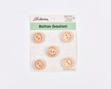 Bamboo Handmade Engraved Buttons – “Handmade with Love” - 23 - G.k Fashion Fabrics