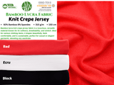 Bamboo Lycra Knit Crepe Jersey Fabric - G.k Fashion Fabrics