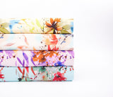 Bamboo Viscose Blend Stretch Woven Fabric – Tossed Watercolour Floral Print - 7068/6855 - G.k Fashion Fabrics