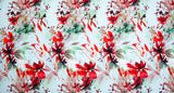 Bamboo Viscose Blend Stretch Woven Fabric – Tossed Watercolour Floral Print - 7068/6855 - G.k Fashion Fabrics