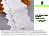 Baroque Floral Vine Scalloped Cotton Eyelet Trim – 19 - G.k Fashion Fabrics