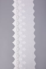 Baroque Floral Vine Scalloped Cotton Eyelet Trim – 19 - G.k Fashion Fabrics