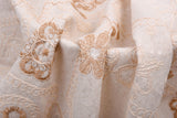 Blossom Mosaic Linen Cotton Sequin Embroidered Fabric – Artisan Floral Embroidery Natural Fabric - G.k Fashion Fabrics
