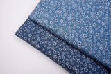 Cherry Blossom Print - Washed Cotton Denim Chambray Fabric-20999 - G.k Fashion Fabrics