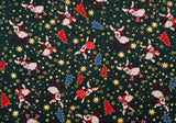 Christmas 100% Cotton Metallic Prints - G.k Fashion Fabrics