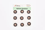 Classic Matte Brown Rim Buttons- 40 - G.k Fashion Fabrics
