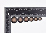 Classic Matte Brown Rim Buttons- 40 - G.k Fashion Fabrics