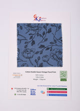Cotton Double Gauze Vintage Floral Print - G.k Fashion Fabrics