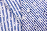 Cotton Lawn Stripe Eyelet Embroidery Fabric - 8020 - G.k Fashion Fabrics