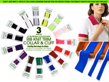 Cotton Spandex Rib Knit Collar & Cuff Trim 3 Pieces Set - G.k Fashion Fabrics