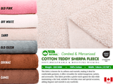 Cotton Teddy Sherpa Fleece Fabric - G.k Fashion Fabrics