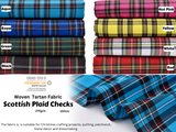 Woven Tartan Scottish Plaid Checks Fabric