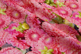 Dahlia Floral Linen Viscose Lawn Digitally Print Fabric - 208716 - G.k Fashion Fabrics Pink - 0003 / Price per Half Yard linen