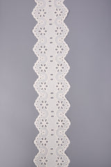 Diamond Netted Floral Cotton Eyelet Trim – 34 - G.k Fashion Fabrics