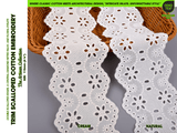Diamond Netted Floral Cotton Eyelet Trim – 34 - G.k Fashion Fabrics