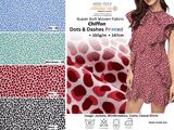 Dots & Dashes Chiffon Printed Fabric - G.k Fashion Fabrics