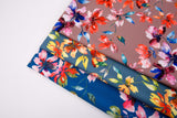 Double Layer Soft Crepe Stretch Aegean Blossom Floral Print Fabric - G.k Fashion Fabrics