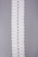 Double Scalloped Floral Cotton Eyelet Trim – 21 - G.k Fashion Fabrics
