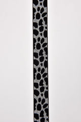 Elastic strap band Jacquard Lurex - Trim Waist Ribbon -25mm x 3 yards Pack - G.k Fashion Fabrics Leopard Silver lurex / 3 Yards Pack Elastic band