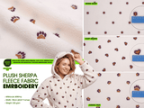 Embroidered Plush Sherpa Fleece Fabric -8055 - G.k Fashion Fabrics