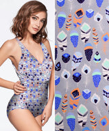 Ethnic Feathers Print Nylon Swimwear Fabric - 562B - G.k Fashion Fabrics