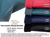 Faux Leather Sherpa Bonded Fabric, Luxury Bonded faux leather - G.k Fashion Fabrics fabric