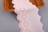 Floral Cameo Scalloped Cotton Embroidery Trim – 23 - G.k Fashion Fabrics