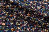 Floral Finesse Chiffon Georgette Digital Print Fabric - #259 - G.k Fashion Fabrics Navy / Price Per Half Yard chiffon
