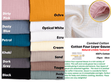Four Layer Gauze Plain fabric, muslin cotton Natural fabrics 100% Natural Cotton - G.k Fashion Fabrics