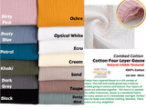 Four Layer Gauze Plain fabric, muslin cotton Natural fabrics 100% Natural Cotton - G.k Fashion Fabrics