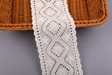 Geometric Medallion Double Scalloped Cotton Eyelet Trim – 22 - G.k Fashion Fabrics