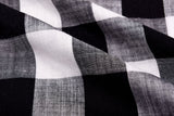 Gingham Checks Washed Linen Viscose Fabric - GK 6600 - G.k Fashion Fabrics