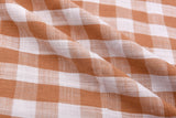 Gingham Checks Washed Linen Viscose Fabric - GK 6600 - G.k Fashion Fabrics