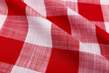 Gingham Checks Washed Linen Viscose Fabric - GK 6600 - G.k Fashion Fabrics