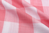 Gingham Checks Washed Linen Viscose Fabric - GK 6600 - G.k Fashion Fabrics