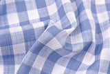 Gingham Checks Washed Linen Viscose Fabric - GK 6600 - G.k Fashion Fabrics