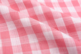 Gingham Checks Washed Linen Viscose Fabric - GK 6600 - G.k Fashion Fabrics