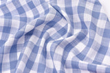 Gingham Checks Washed Linen Viscose Fabric - GK 6600 - G.k Fashion Fabrics