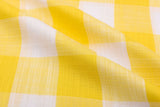 Gingham Checks Washed Linen Viscose Fabric - GK 6600 - G.k Fashion Fabrics