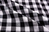 Gingham Checks Washed Linen Viscose Fabric - GK 6600 - G.k Fashion Fabrics