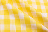 Gingham Checks Washed Linen Viscose Fabric - GK 6600 - G.k Fashion Fabrics