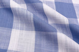 Gingham Checks Washed Linen Viscose Fabric - GK 6600 - G.k Fashion Fabrics