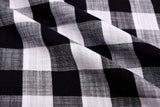 Gingham Checks Washed Linen Viscose Fabric - GK 6600 - G.k Fashion Fabrics