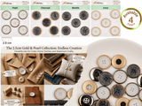 Gold & Pearl Decorative Buttons - 29 - G.k Fashion Fabrics