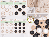 Gold Rim Contrast Buttons- 41 - G.k Fashion Fabrics